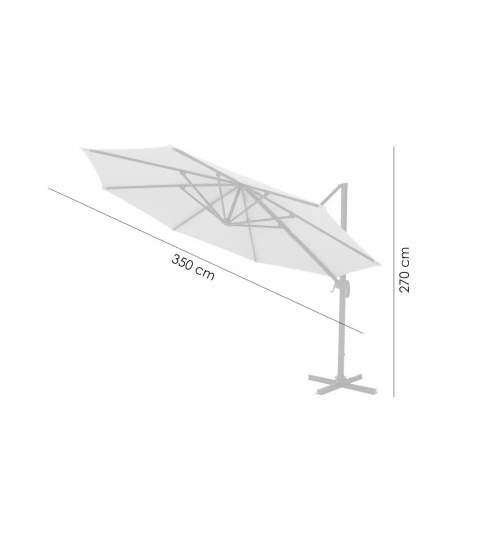 Umbrela gradina/terasa, articulatie, bej, 350 cm MART-320171