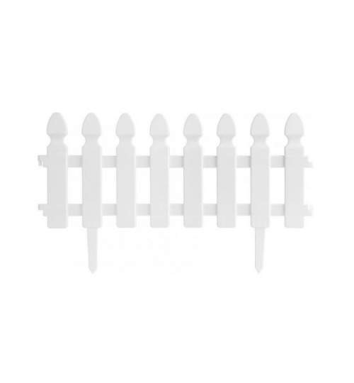 Gard de gradina decorativ, plastic, alb, set 4 buc, 50x30 cm MART-2211345