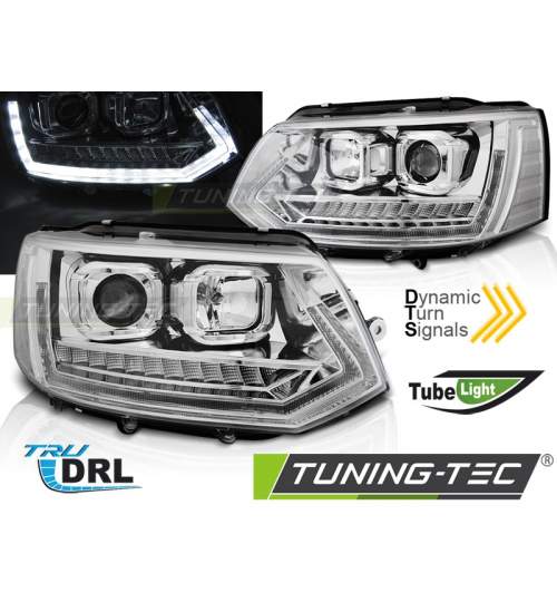 Faruri compatibile cu VW T5 2010-2015 LED TUBE LIGHT Crom T6 LOOK KTX3-LPVWS5