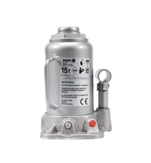 Cric hidraulic tip butelie, capacitate 15 T, ridicare 205-390 mm FMG-80072