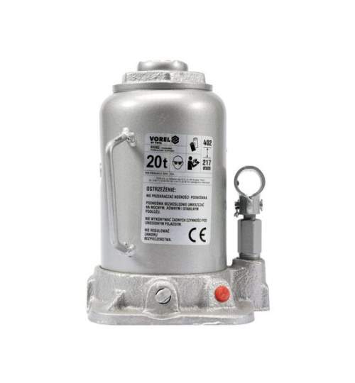 Cric hidraulic tip butelie, capacitate 20 T, ridicare 217-402 mm FMG-80082