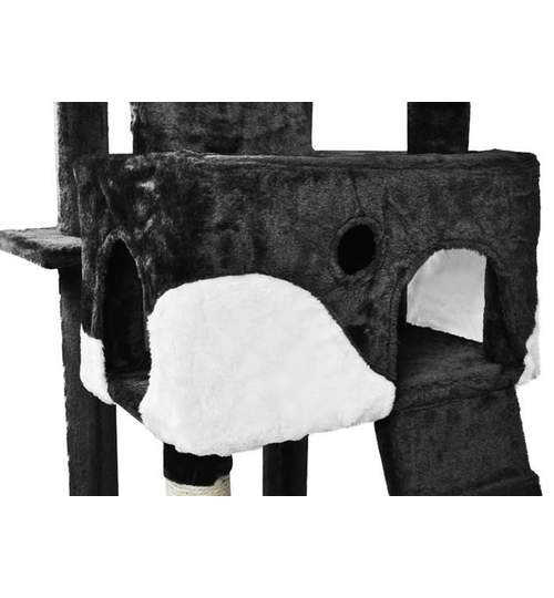 Ansamblu de joaca pentru pisici Negru/Alb 170cm