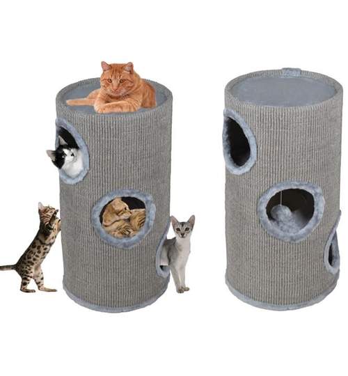 Ansamblu de joaca pentru pisici tip tub 70cm