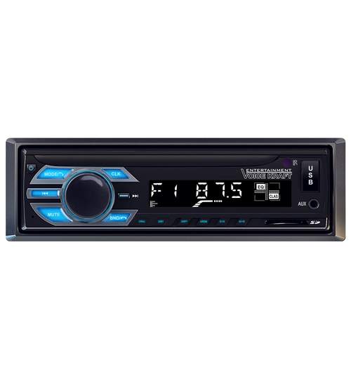 Radio MP3 Player Auto Bluetooth 1DIN, USB, SD, AUX, 4x45W cu Telecomanda