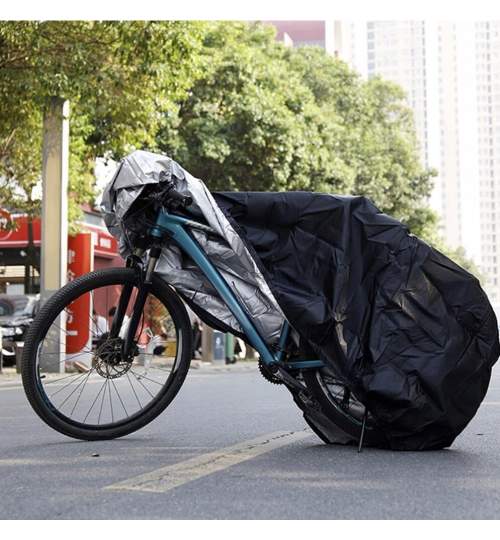 Husa protectie bicicleta/scuter, Trizand, poliester, impermeabila, negru, 190x68x110 cm MART-00022271-IS