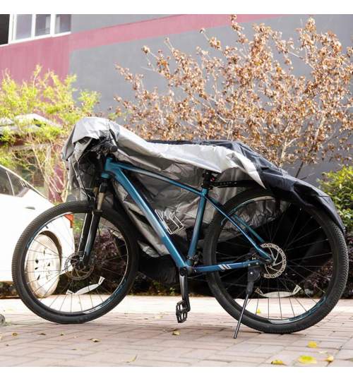 Husa protectie bicicleta/scuter, Trizand, poliester, impermeabila, negru, 190x68x110 cm MART-00022271-IS