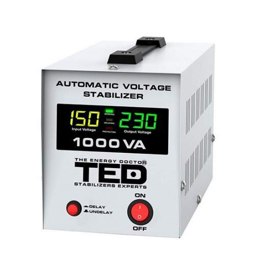 Stabilizator de tensiune automat 1000 VA/600 W, 135-265 V FMG-LCH-TED-AVR1000L