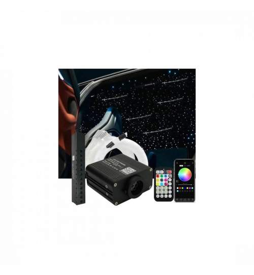 Kit complet fibra optica plafon instelat 760 fire 75mm RGB 12v IOS si Android ® ALM MALE-9784