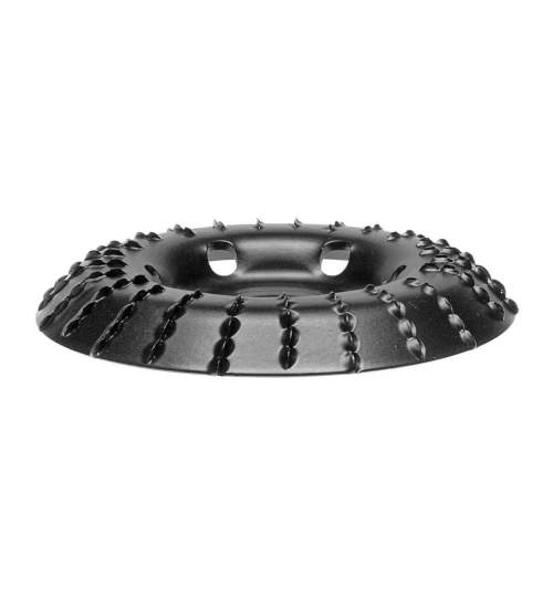 Disc circular slefuit, modelat, raspel, pentru lemn, plastic, cauciuc, beton celular, unghi 45 grade, 120x22.2 mm, Dedra MART-F692030