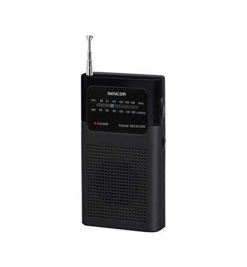 Mini radio portabil AM/FM, Antena telescopica, 2xAAA, Negru FMG-LCH-S-SRD1100B