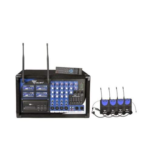 Set 4 microfoane tip casca, Receptor wireless incorporat UHF, 614MHz - 694MHz FMG-LCH-MIK0125