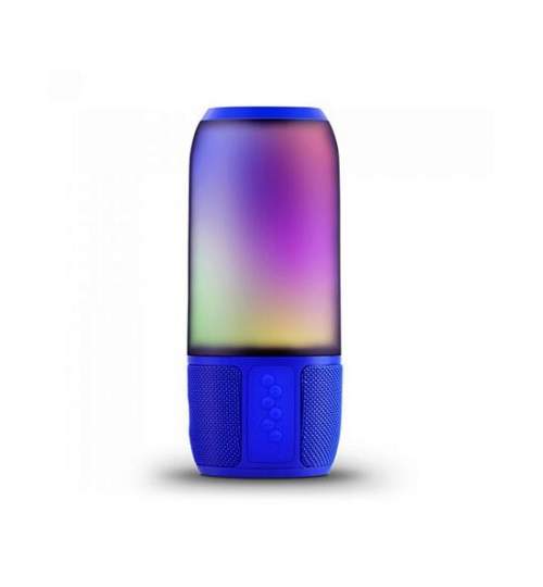 Boxa portabila cu Bluetooth, Iluminata led RGB, MicroSD/USB, 2x3 W, Li-Ion, 92x218 mm, Albastru FMG-ELP-SKU-8569