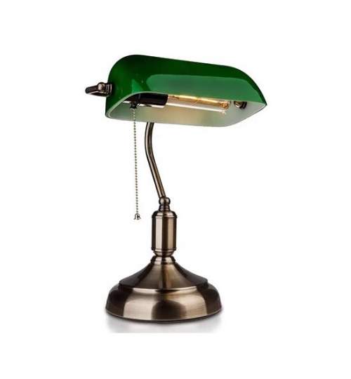 Lampa de birou Clasic Green E27, 180 x 260 x H360 mm, Sticla/Metal, max 60W FMG-ELP-SKU-3912