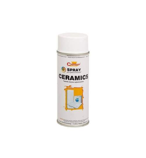 Spray vopsea alb lucios ceramic profesional 400ml MALE-19504