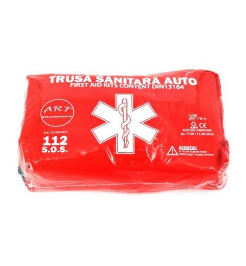 Trusa medicala auto prim ajutor omologata cu geanta textil MALE-5154
