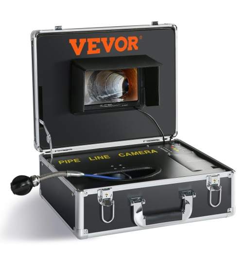 Camera inspectie endoscop Vevor Profesional, Monitor 7 inch, 480p, Lungime 30 m, IP68, pentru canalizari FMG-LXKXSGDNKJ730RHL1V2