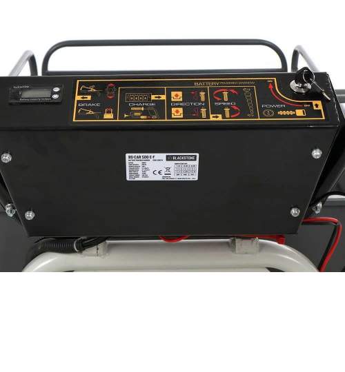Carucior electric Blackstone BS-Car, putere 1000W, 4 x baterii 12V, 25Ah, 500Kg, 2 viteze, basculabil FMG-108519