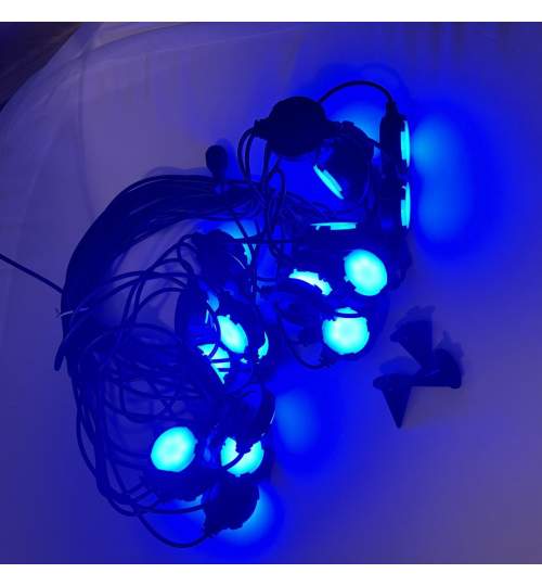 Ghirlanda luminoasa RGB Telecomanda, lungime 18 m, 100-240 V, 24 led-uri, 12 W, IP44, fixare in pamant, perete sau agatare FMG-022-004-0001