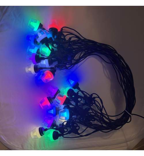 Ghirlanda luminoasa RGB Telecomanda, lungime 18 m, 100-240 V, 24 led-uri, 300 lm, 12 W, IP44 FMG-022-005-0001