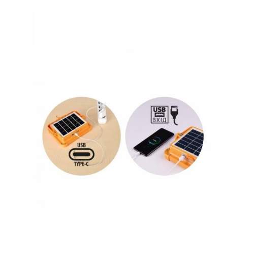 Proiector solar Turbo-800W, 2733 lm, alimentare USB 3.7V, 10Ah, IP44 FMG-0PRJ-068-027-0800-010