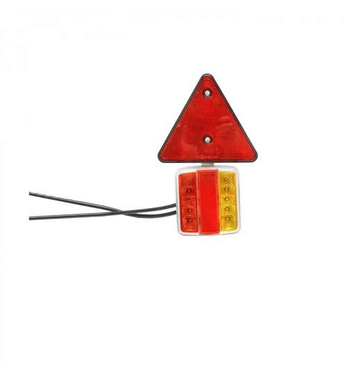 Lampi LED magnetice + triunghiuri reflectorizante pentru remorca camion rulota +fisa 7 pini +cablu MALE-13147