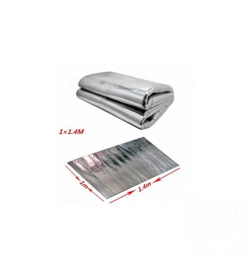 Material insonorizant aluminiu cu adeziv 1.4m x 1m 15mm MALE-10261