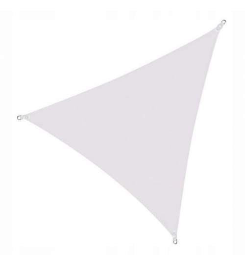 Copertina parasolar, triunghiulara, inele metalice, gri deschis, 3x3x3 m, Springos MART-SN1017