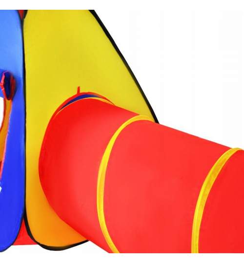 Cort de joaca pentru copii, Kruzzel, 3 in 1, igloo si cub, cu tunel, husa, 281x75x92 cm MART-00022523-IS