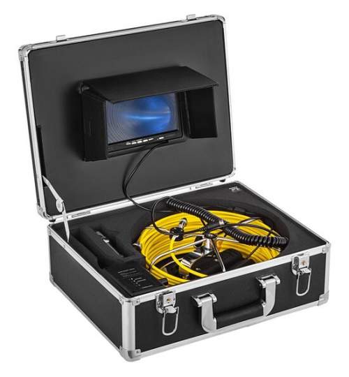 Camera inspectie endoscop Vevor Profesional, Monitor color HD 7”, Lungime 50 m, IP68, Led, pentru conducte FMG-GDTCY50M7YC000001V2