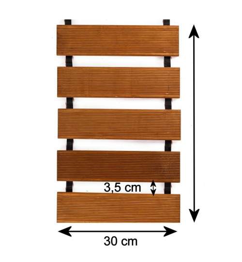 Poteca de gradina din lemn, maro, 30x600 cm MART-2867