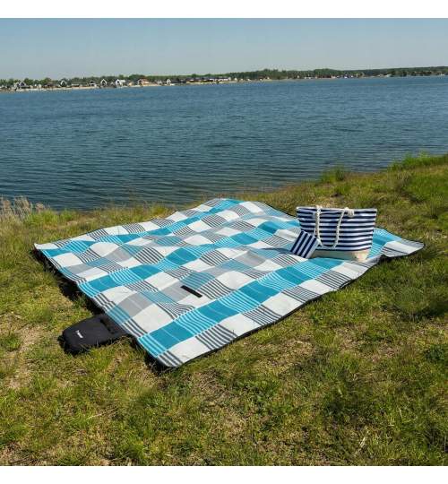 Patura plaja/picnic, impermeabila, multicolora, 2x2 m, Trizand MART-00021077-IS