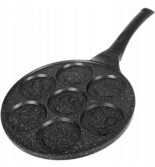 Tigaie aluminiu, rotunda, cu forme pentru clatite si oua, 26 cm, Ruhhy MART-00019317-IS
