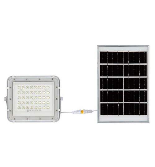 Proiector led cu incarcare solara 10 W, 800 lm, 6400K, IP65, Aluminiu, Alb FMG-ELP-SKU-7841