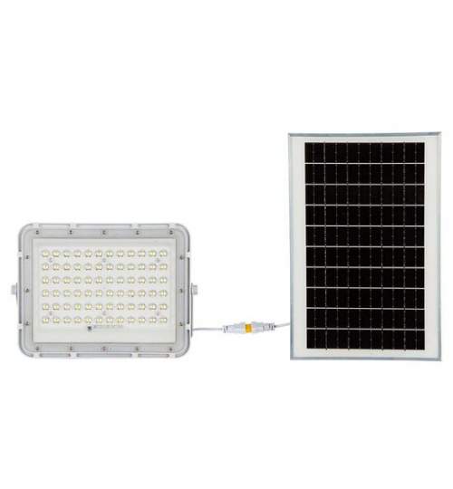 Proiector led cu incarcare solara 15 W, 1200 lm, 6400K, IP65, Aluminiu, Alb FMG-ELP-SKU-7843