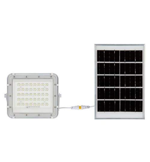 Proiector led cu incarcare solara 6 W, 400 lm, 6400K, IP65, Aluminiu, Alb FMG-ELP-SKU-7839