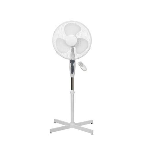 Ventilator cu picior si telecomanda, 3 viteze, Alb, 40 W, Miscare de oscilatie, Inaltime 125 cm, Diametru 40 cm FMG-LCH-PRSF16G