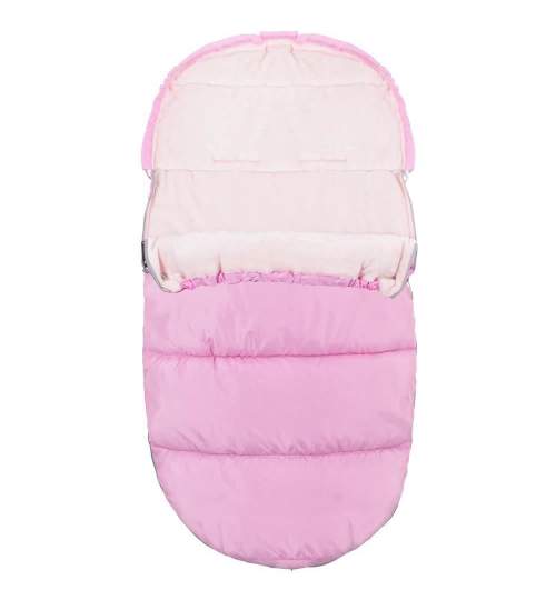 Sac de dormit pentru copii, bebelusi, cu husa, roz, 90x50/45 cm, Springos MART-SB0032