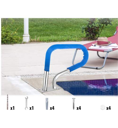 Balustrada Inox pentru piscine, dimensiune 76.2 x 55.8 cm, Capacitate 150 kg FMG-BXGYCFS3W30X22YC1V0