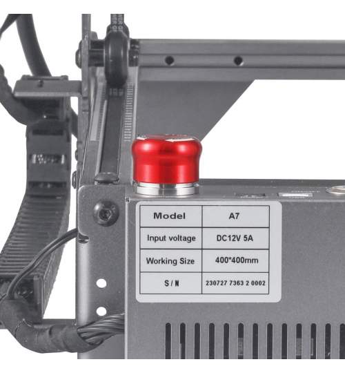 Masina de gravat cu laser Vevor 10 W, Rola rotativa la puncte comprimate, 400x400 mm FMG-KZXS10W4140CMBA57V2