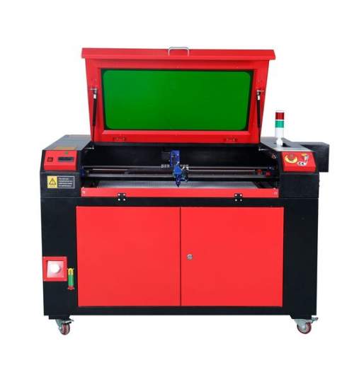Masina de gravat si taiat cu laser Vevor 100 W, Zona lucru 600 x 900 mm, max 20 mm FMG-YTSDKJOCCO2909XX2V2