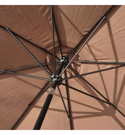 Umbrela gradina/terasa, cu inclinatie, manivela, cafeniu, 300 cm MART-AR033951