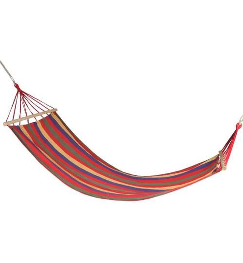 Hamac Rosu pentru 1 persoana, ideal pentru relaxare in gradina sau curte, dimensiuni 195x85cm, capacitate 150kg