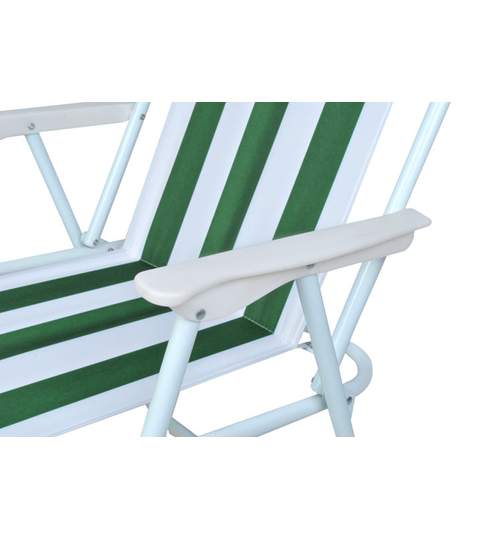 Scaun pliabil pentru curte, gradina, plaja cu cadru metalic, dimensiuni 63x52x74cm