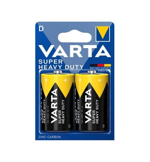 Set 2 baterii alcaline Varta Superlife, R20, marime D, 1.5 V FMG-LCH-BAT0249