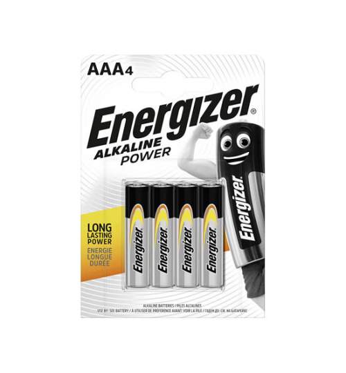Set 4 baterii alcaline Energizer LR03, AAA, 1.5 V FMG-LCH-EN-LR03
