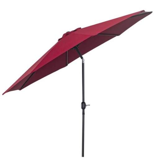Umbrela gradina/terasa, cu inclinatie, manivela, rosu bordo, 300 cm MART-AR033937