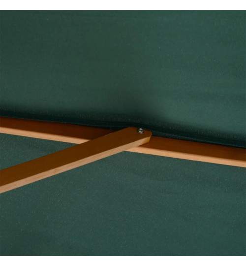 Umbrela gradina/terasa, stalp lemn, verde, 300 cm MART-AR200214