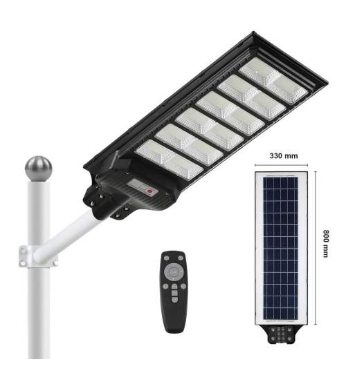 Lampa solara stradala, led Osram, 600 W, 1000 lm, senzor de miscare, Telecomanda, IP66 FMG-Q1600W60000LMA7AIV0