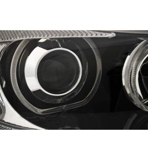 Faruri compatibile cu BMW Seria 3 E90 03.05-11 Angel Eyes LED Negru KTX3-LPBME4
