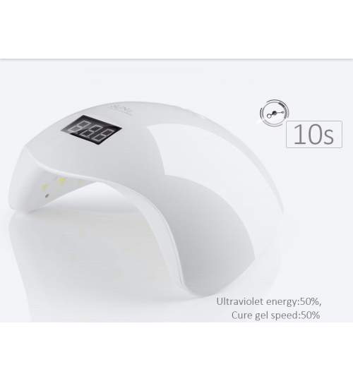 Lampa LED UV profesionala SUN Q5 pentru manichiura 48W cu timer incorporat si afisaj LCD